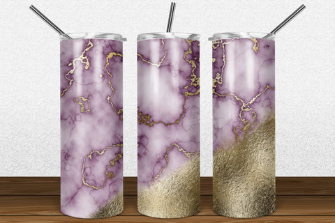 Pink Marble 20oz Skinny Tumbler Sublimation Sublimation Marlene Campos 