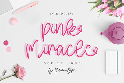 Pink Miracle Font yumnatype 