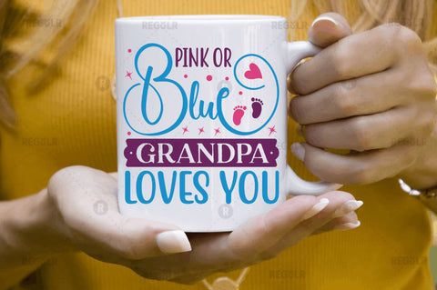 Pink or blue grandpa loves you SVG SVG Regulrcrative 