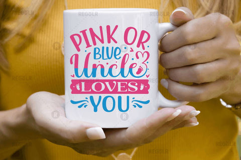 Pink or blue uncle loves you SVG SVG Regulrcrative 