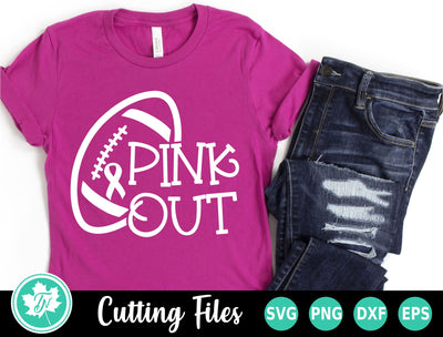 Pink Out SVG | Football SVG | Breast Cancer SVG TrueNorthImagesCA 