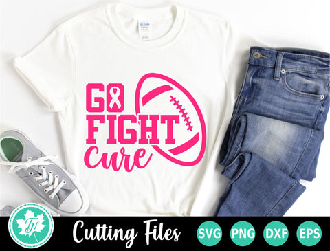 Pink Out SVG | Football SVG | Go Fight Cure SVG TrueNorthImagesCA 