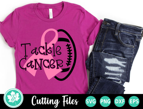 Pink Out SVG | Football SVG | Tackle Cancer 2 SVG TrueNorthImagesCA 