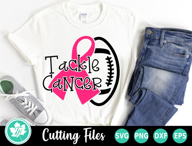 Pink Out SVG | Football SVG | Tackle Cancer 2 SVG TrueNorthImagesCA 