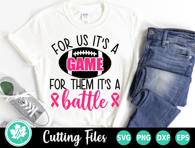 Pink Out SVG | For Them It's a Battle SVG TrueNorthImagesCA 