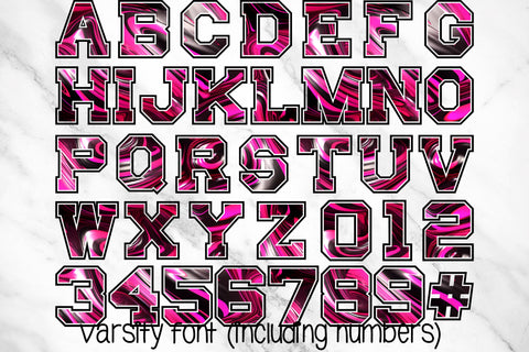 Pink Paint Doodle Letters Bundle Sublimation Crafty Mama Studios 