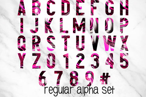 Pink Paint Doodle Letters Bundle Sublimation Crafty Mama Studios 