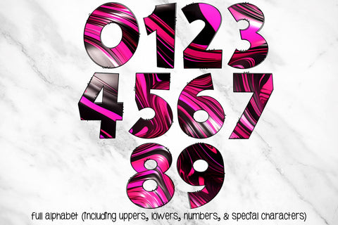 Pink Paint Doodle Letters Bundle Sublimation Crafty Mama Studios 