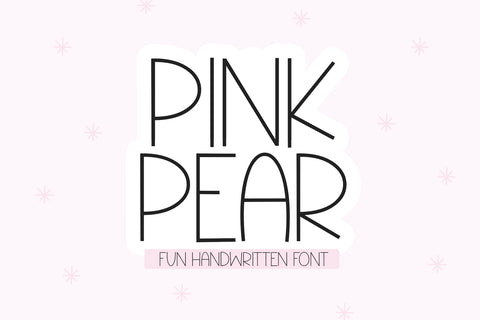 Pink Pear - Fun Handwritten Font Font KA Designs 