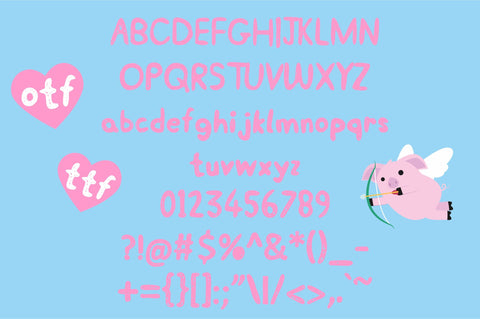 Pink Pig Font | Handwritten font Font CreativeStudioTM 