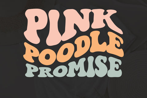 Pink Poodle Promise svg, wavy style svg, EPS PNG Cricut Instant Download SVG Fauz 