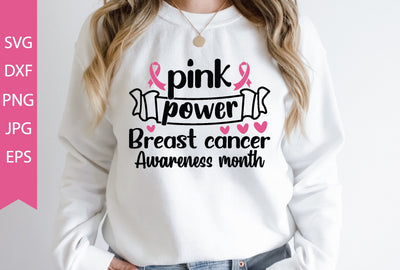 pink power breast cancer awareness month SVG md faruk hossain 