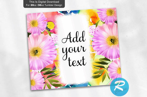 Pink Red flower 20 oz / 30 oz Tumbler PNG Sublimation Regulrcrative 