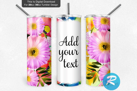 Pink Red flower 20 oz / 30 oz Tumbler PNG Sublimation Regulrcrative 