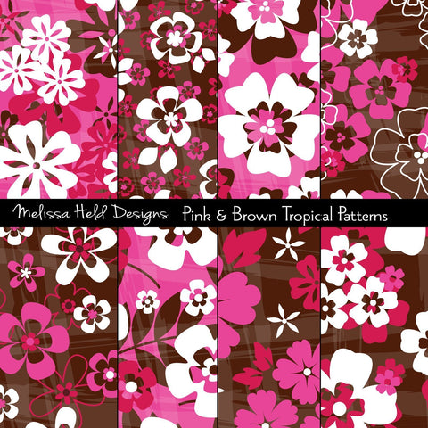Pink Red Tropical Florals Melissa Held Designs 
