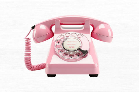 Pink Retro Rotary Phone Clipart Sublimation Regulrcrative 