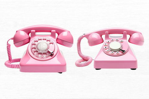 Pink Retro Rotary Phone Clipart Sublimation Regulrcrative 