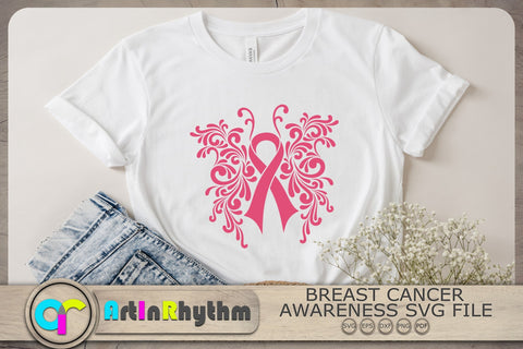 Pink Ribbon Butterfly Svg, Breast Cancer Awareness Svg, Pink Ribbon Clipart SVG Artinrhythm shop 