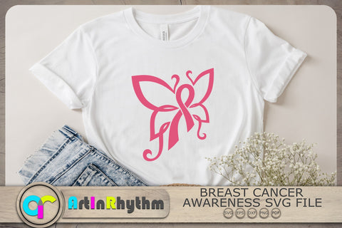 Pink Ribbon Svg, Breast Cancer Awareness Svg, Pink Ribbon Butterfly Svg SVG Artinrhythm shop 