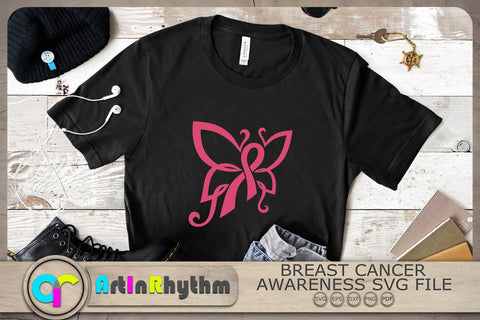 Pink Ribbon Svg, Breast Cancer Awareness Svg, Pink Ribbon Butterfly Svg SVG Artinrhythm shop 