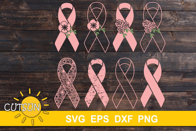 Pink Ribbon svg | Breast cancer support SVG Bundle SVG CutsunSVG 