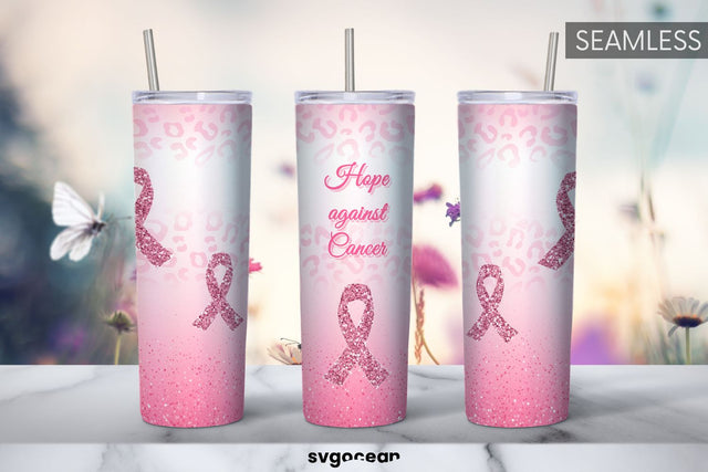 Pink Ribbon Tumbler | PNG Bundle | Tumbler 20oz Sublimation SvgOcean 