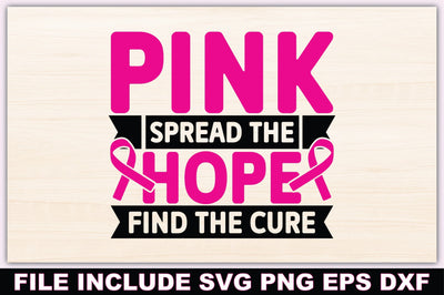 Pink Spread The Hope Find The Cure SVG Ariyan 