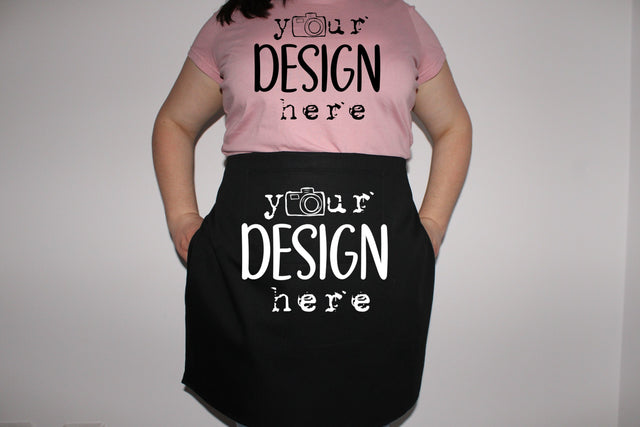 Pink Tshirt, Apron Mockup, Female,Photography, Lifestyle Photos For Bloggers, Apron For Girls, Shirt Mockup, Model Mockup, Apron Template Mock Up Photo ArtStudio 