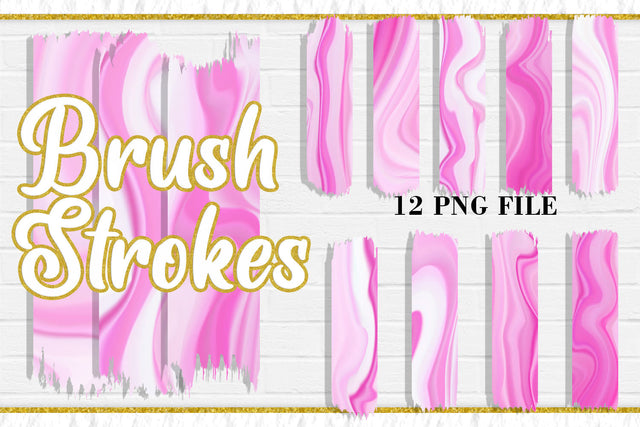 Pink Wave Brush Strokes , PNG Sublimation Design Sublimation artnoy 