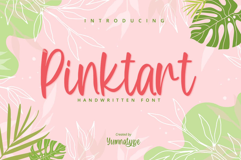 Pinktart-Lovely Handwritten Font Font yumnatype 