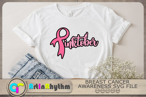 Pinktober Svg, Pink Ribbon Svg, Breast Cancer Awareness Svg SVG Artinrhythm shop 