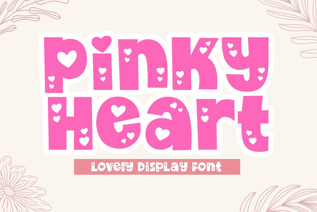 Pinky Heart Font Hayletter Creative 