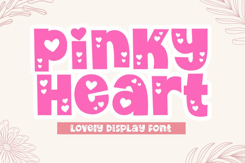 Pinky Heart Font Hayletter Creative 