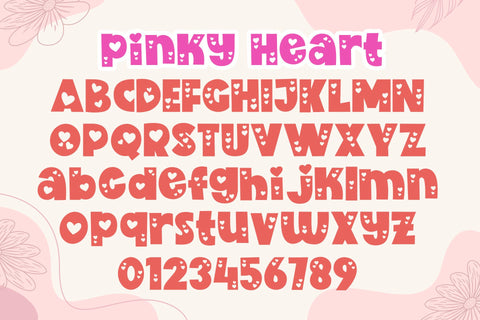 Pinky Heart Font Hayletter Creative 