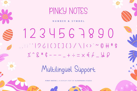 Pinky Notes - Display Font Font Alpaprana Studio 