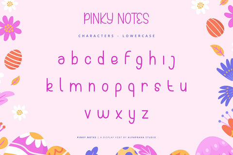 Pinky Notes - Display Font Font Alpaprana Studio 