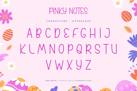 Pinky Notes - Display Font Font Alpaprana Studio 