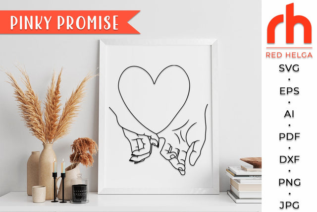 Pinky Promise SVG - Couple Hand Cut File SVG RedHelgaArt 