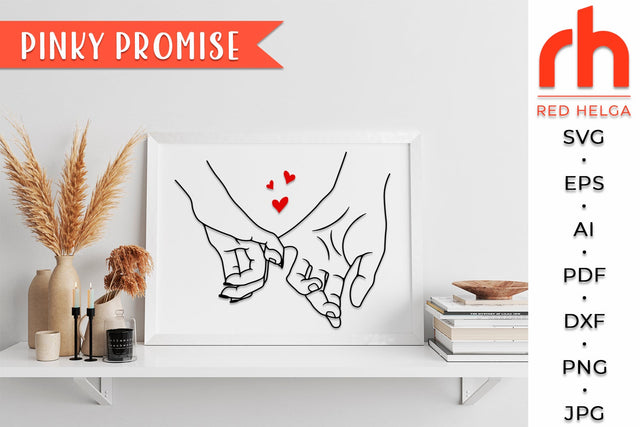 Pinky Promise SVG - Couple Hands Cut File SVG RedHelgaArt 