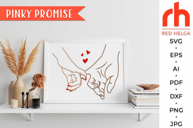 Pinky Promise SVG - Couple Hands Cut File SVG RedHelgaArt 