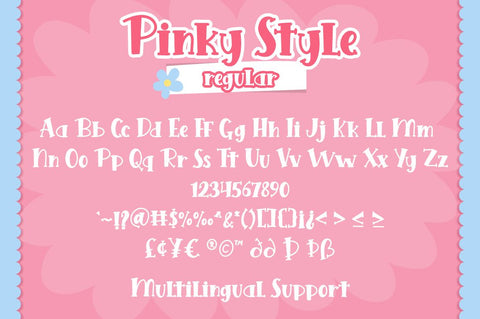 Pinky Style - Lovely Craft Font Font Attype studio 