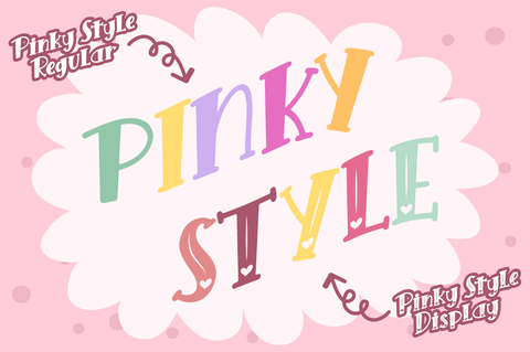 Pinky Style - Lovely Craft Font Font Attype studio 