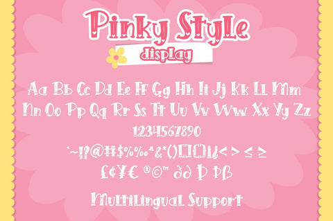 Pinky Style - Lovely Craft Font Font Attype studio 