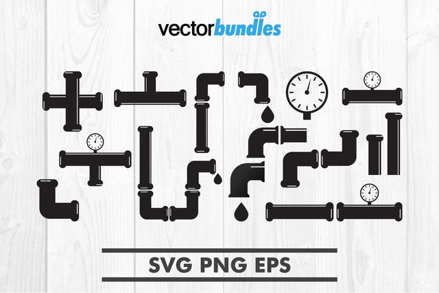 Pipe plumbing clip art svg SVG vectorbundles 