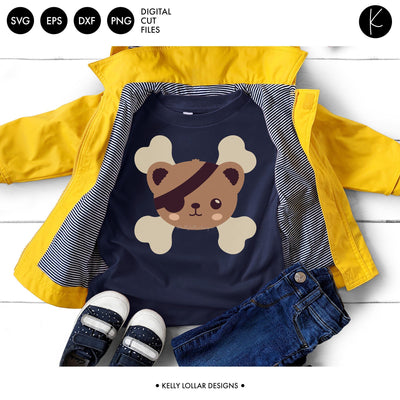 Pirate Bear Character SVG Kelly Lollar Designs 