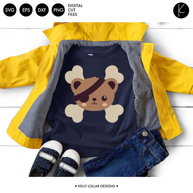 Pirate Bear Character SVG Kelly Lollar Designs 