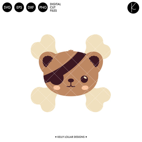 Pirate Bear Character SVG Kelly Lollar Designs 