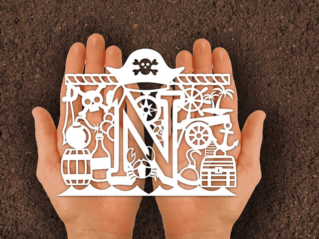 Pirate Birthday Paper cut SVG Johan Ru designs 