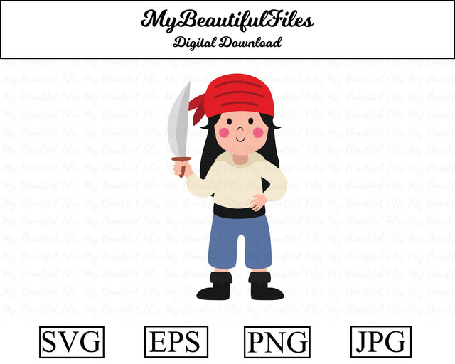 pirate female SVG MyBeautifulFiles 