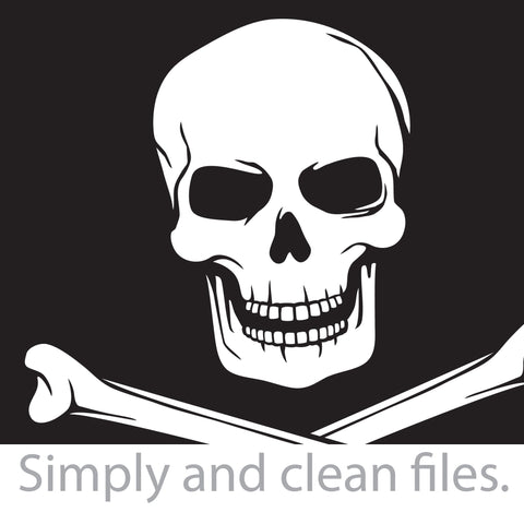 Pirate flag with skull and cross bones SVG TribaliumArtSF 